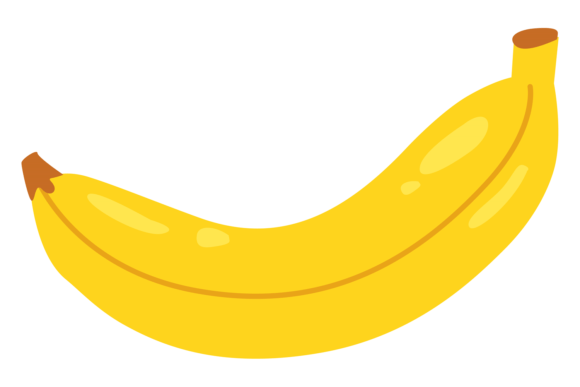 Banana Color Icon: Tropical Graphics & Illustrations
