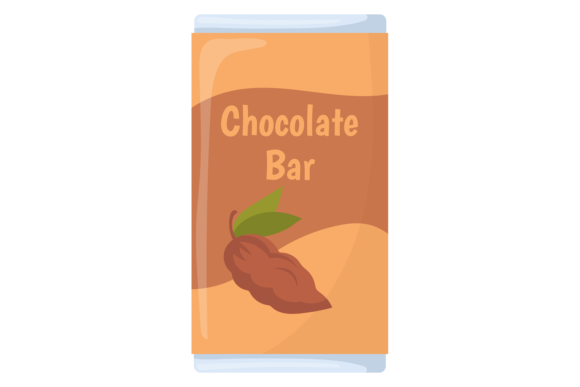 Cacao Bar Color Icon: Graphics & Illustrations for Sweet Branding