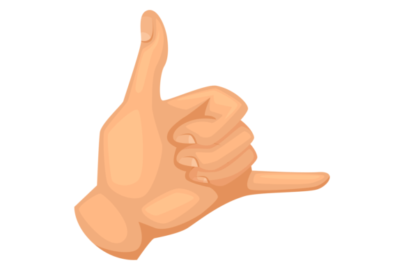 Call Me Hand Gesture. Contact Color Icon: Graphics & Illustrations