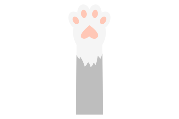 Cat Paw. Pet Leg. Cute Color Foot Graphics