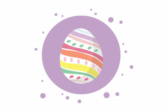 Easter Egg Color Full Circle Bubble Icon: Graphics & Icons for Editorial Impact