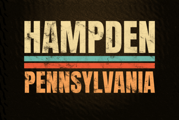 Hampden Pennsylvania Retro Color Graphics
