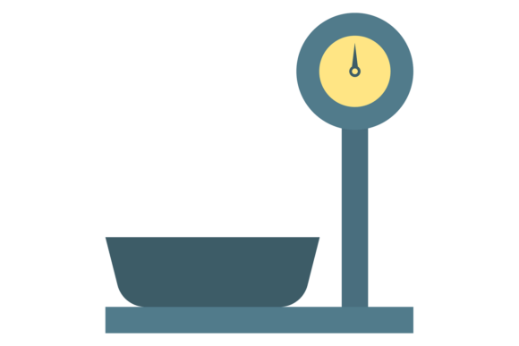 Industrial Weight Scale Color Icon. Carg Graphics