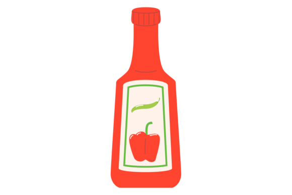Ketchup Color Icon: Graphics & Illustrations