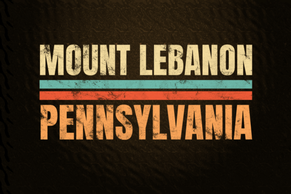 Mount Lebanon Pennsylvania Retro Color