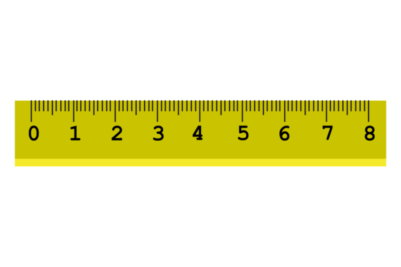 Plastic Ruler Icon. Color School Measure Graphics