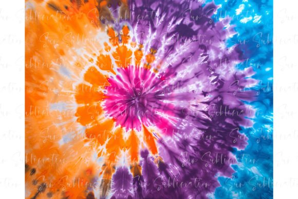 Radiant Tie-Dye Starburst Graphics & Backgrounds