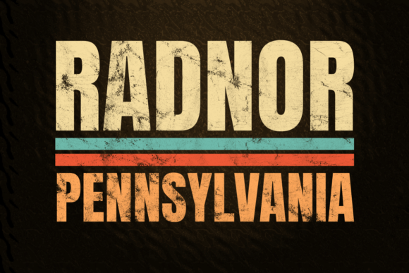 Radnor Pennsylvania Retro Color Graphics