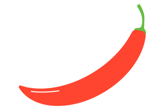 Red Cayenne Pepper Color Icon. Hot Chill — Graphics & Illustrations