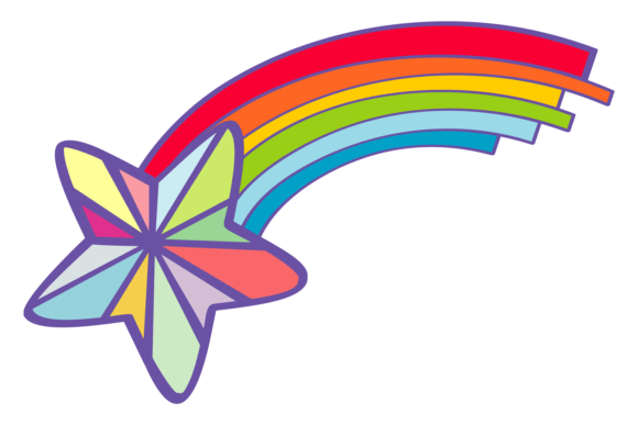 Shooting Star Color Icon. Fantasy Miracl Graphics