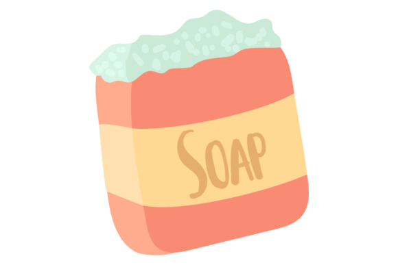 Soap Bar Color Icon: Cleaning Graphics & Illustrations