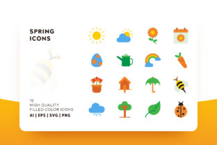 Spring Flat Color Icon Pack