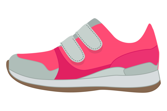 Trainer Shoes Color Icon: Pink Sneaker F Graphics