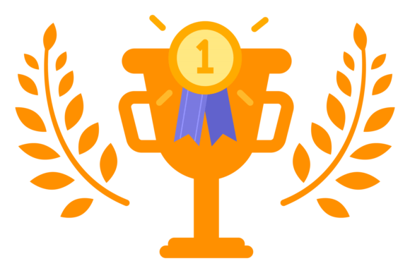 Trophy Cup Color Icon Graphics & Illustrations