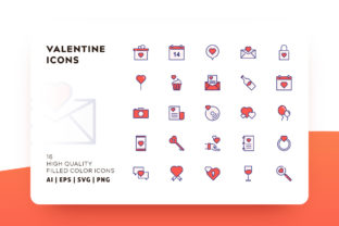 Valentine Filled Color Icon Pack: Graphics & Icons