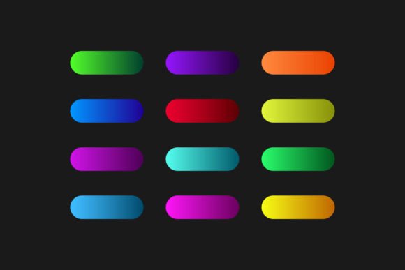 Vibrant Colorful Gradients Color Swatch: Graphics & Icons