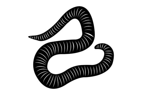 Worm Vector Design Solid Color: Graphics & Illustrations